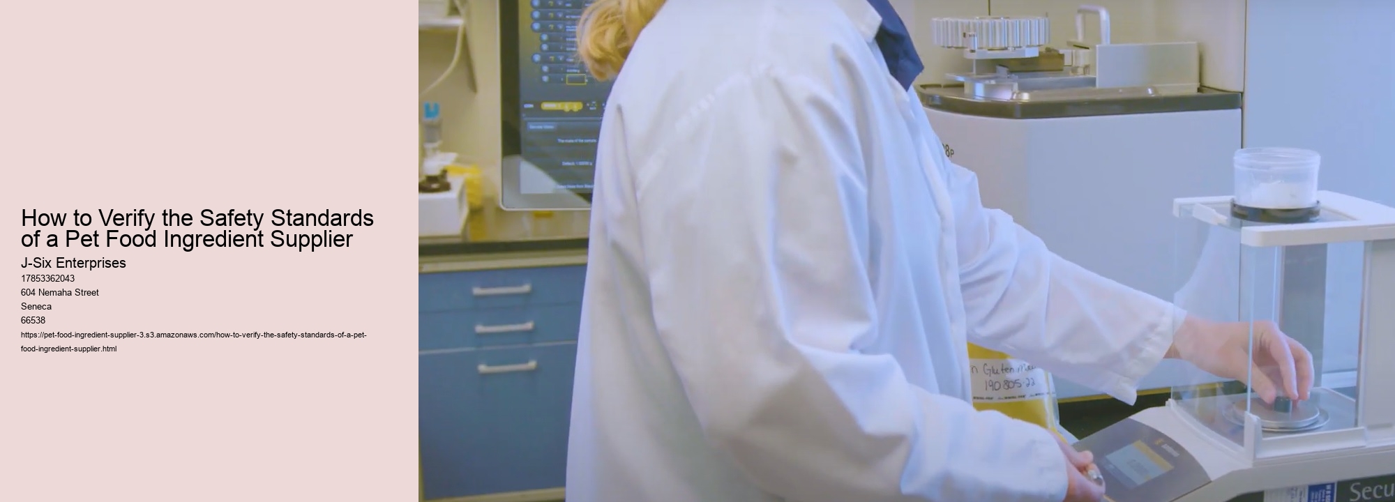 How to Verify the Safety Standards of a Pet Food Ingredient Supplier